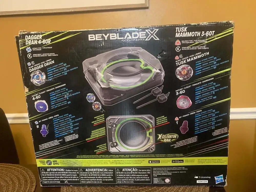 Beyblade X Xtreme Battle Set with Beystadium Arena 4-60R and 3-60T